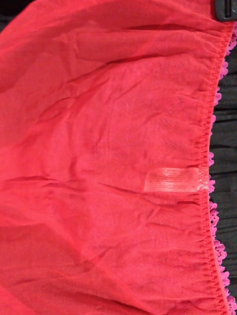 Wacoal Two-Tone Lace Bra (38C) and Panty (Large) Set in Fuchsia & Coral Pink - Picture 5 of 7